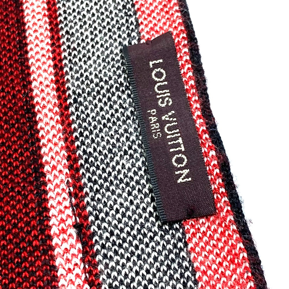 LOUIS VUITTON Logo Scarf Wool Men's Red