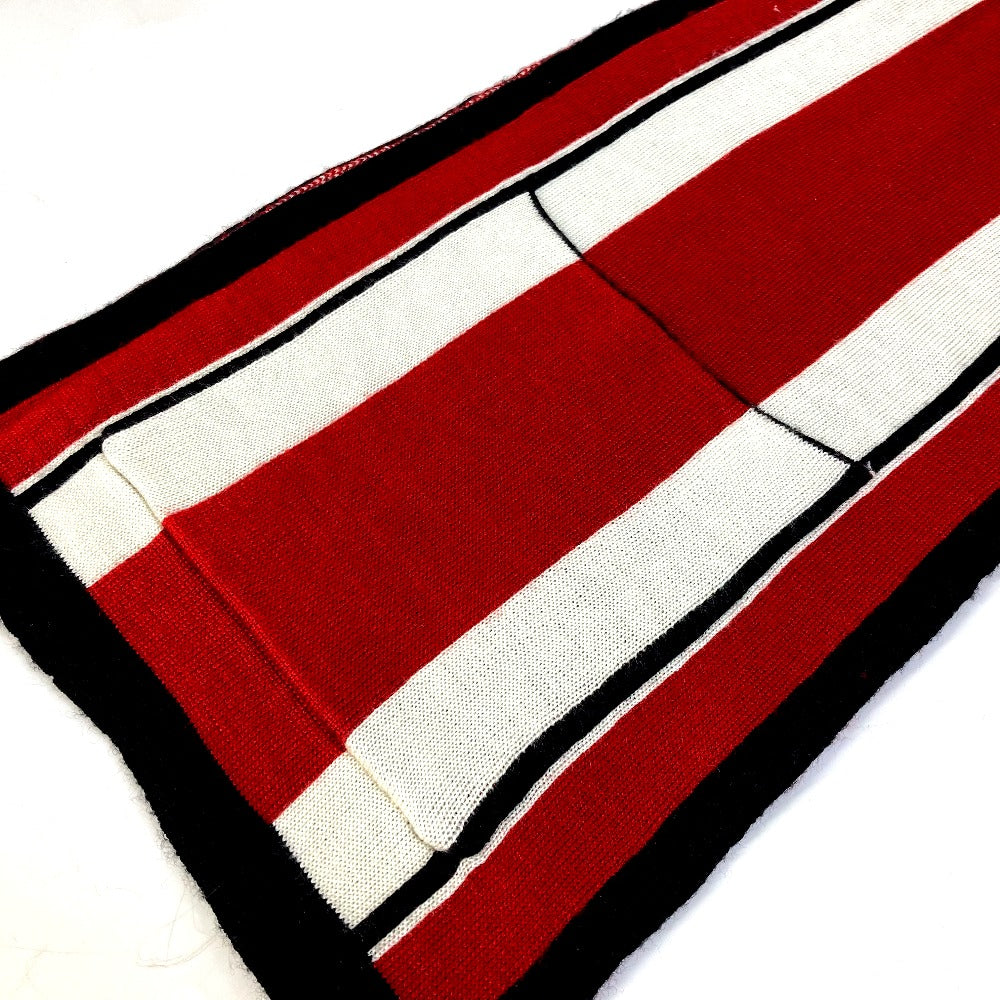 LOUIS VUITTON Logo Scarf Wool Men's Red