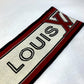 LOUIS VUITTON Logo Scarf Wool Men's Red