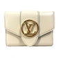 LOUIS VUITTON M69176 Portefeuille LV Pont Neuf Compact Tri-fold Wallet, Leather, Women's, Creme White