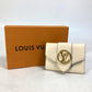 LOUIS VUITTON M69176 Portefeuille LV Pont Neuf Compact Tri-fold Wallet, Leather, Women's, Creme White