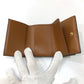 CELINE Triomphe Small Trifold Compact Wallet, PVC/Leather, Women's, Brown