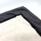 HERMES Zebra Print Towel Blanket, Cotton, Unisex, Black
