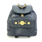 VERSACE Vintage Logo Chain Sunburst Backpack, Leather, Men's, Black