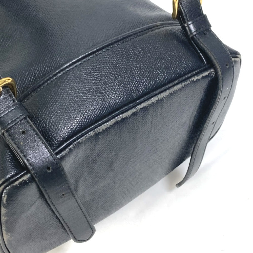 VERSACE Vintage Logo Chain Sunburst Backpack, Leather, Men's, Black