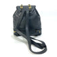 VERSACE Vintage Logo Chain Sunburst Backpack, Leather, Men's, Black