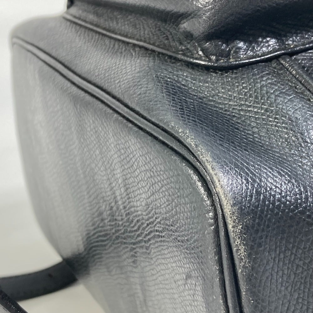 VERSACE Vintage Logo Chain Sunburst Backpack, Leather, Men's, Black