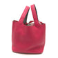 HERMES Picotin Lock Tote Bag MM 22 Togo Handbag Women's Pink