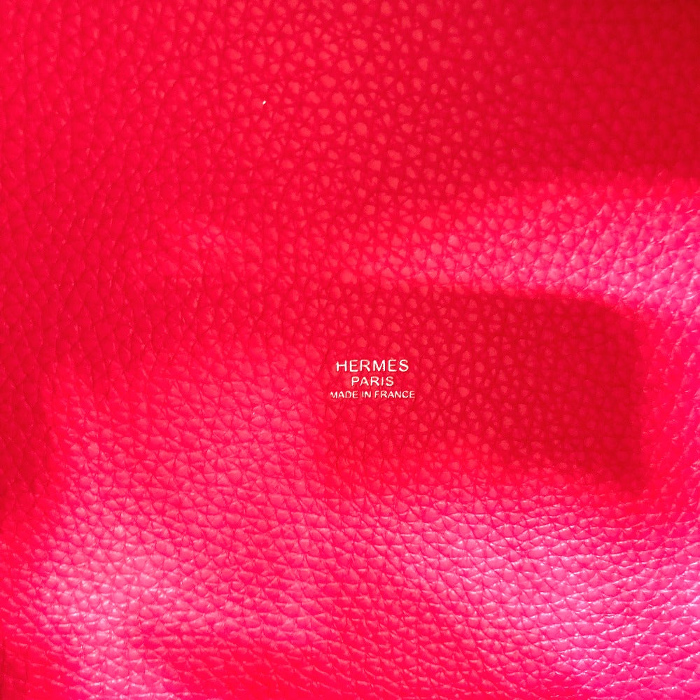 HERMES Picotin Lock Tote Bag MM 22 Togo Handbag Women's Pink