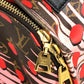 LOUIS VUITTON M41981 Monogram Palm Springs PM Jungle Dot Backpack in Monogram Canvas, Women's, Brown, Pink, and Red