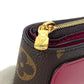 LOUIS VUITTON M82377 Monogram Portefeuille Lou Bifold Wallet in Monogram Canvas, Women's, Fuchsia Brown