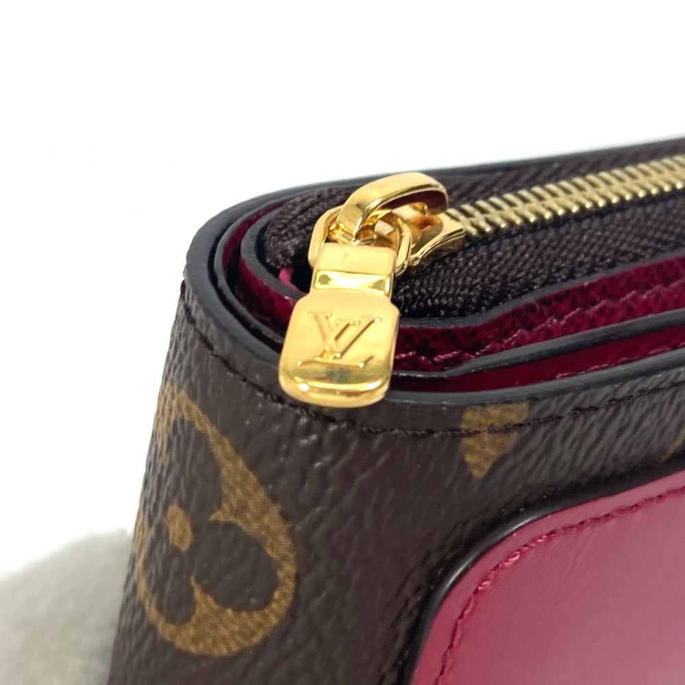 LOUIS VUITTON M82377 Monogram Portefeuille Lou Bifold Wallet in Monogram Canvas, Women's, Fuchsia Brown