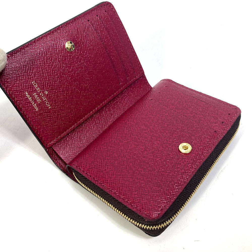 LOUIS VUITTON M82377 Monogram Portefeuille Lou Bifold Wallet in Monogram Canvas, Women's, Fuchsia Brown