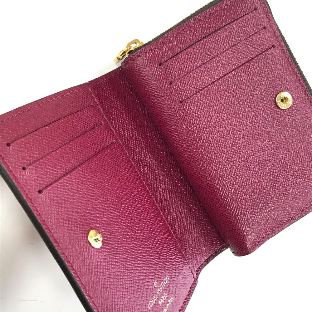LOUIS VUITTON M82377 Monogram Portefeuille Lou Bifold Wallet in Monogram Canvas, Women's, Fuchsia Brown