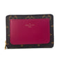 LOUIS VUITTON M82377 Monogram Portefeuille Lou Bifold Wallet in Monogram Canvas, Women's, Fuchsia Brown