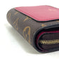 LOUIS VUITTON M82377 Monogram Portefeuille Lou Bifold Wallet in Monogram Canvas, Women's, Fuchsia Brown