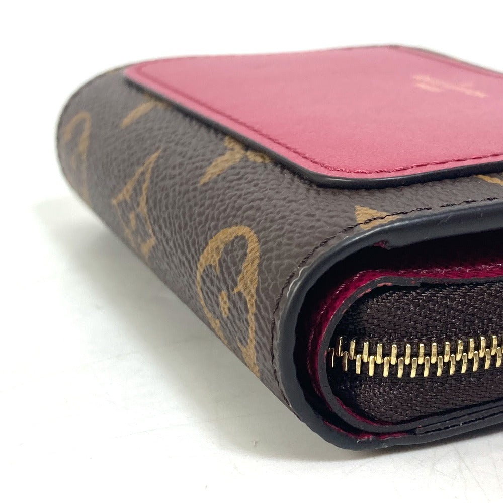 LOUIS VUITTON M82377 Monogram Portefeuille Lou Bifold Wallet in Monogram Canvas, Women's, Fuchsia Brown