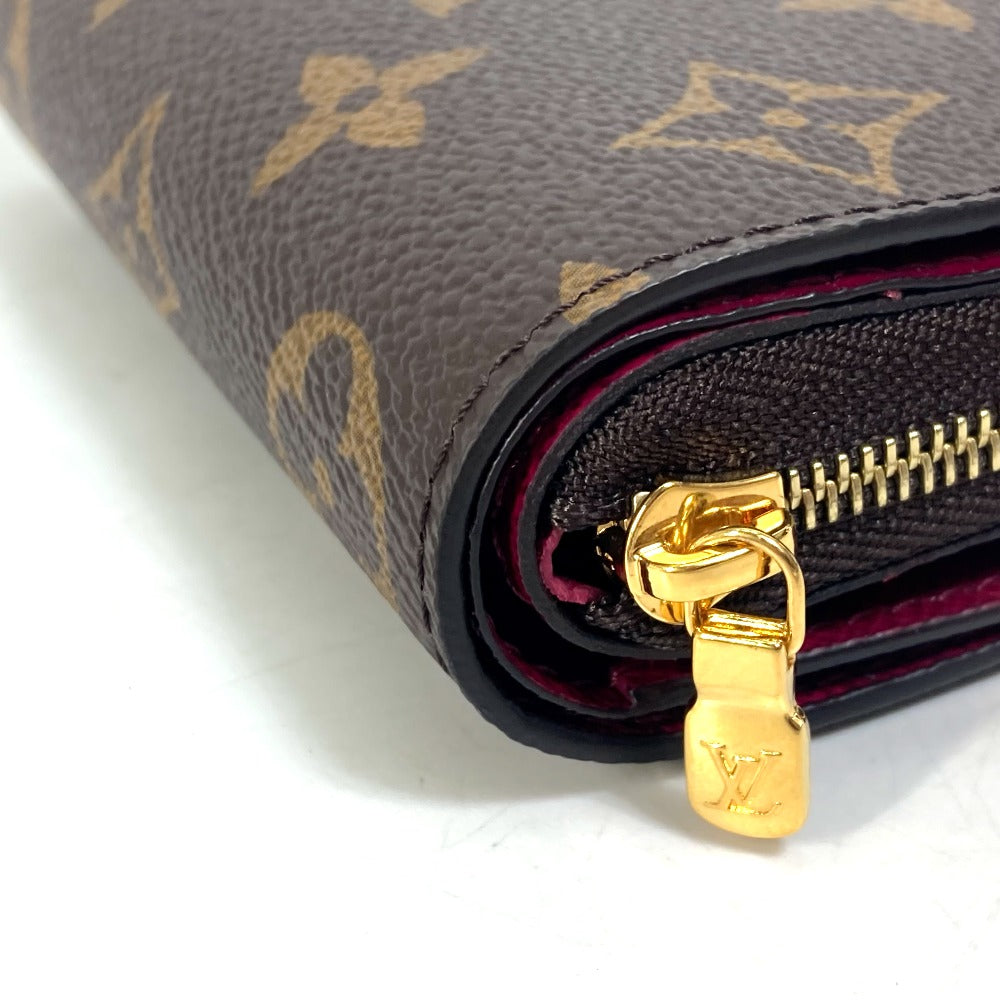 LOUIS VUITTON M82377 Monogram Portefeuille Lou Bifold Wallet in Monogram Canvas, Women's, Fuchsia Brown