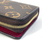 LOUIS VUITTON M82377 Monogram Portefeuille Lou Bifold Wallet in Monogram Canvas, Women's, Fuchsia Brown