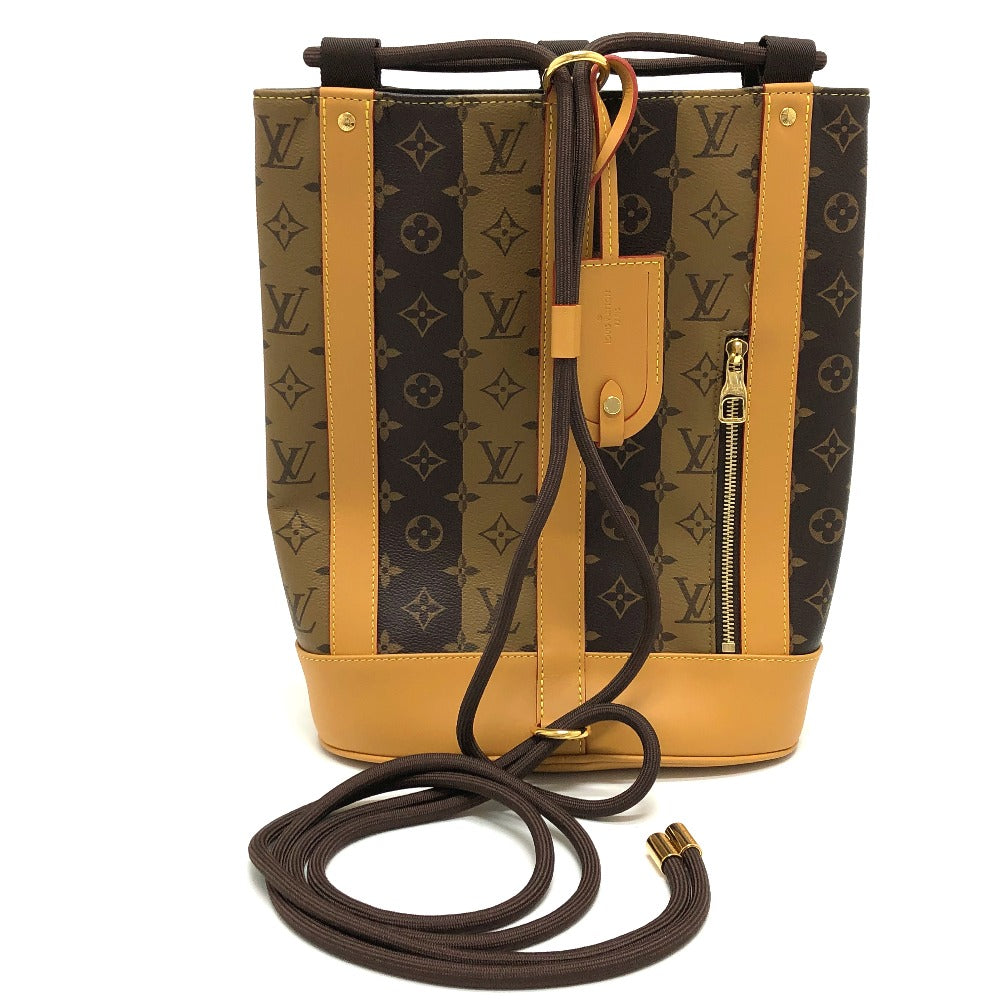 LOUIS VUITTON M45968 Monogram Randonne Messenger Bag, Striped Shoulder Bag, Monogram Canvas, Men's, Brown