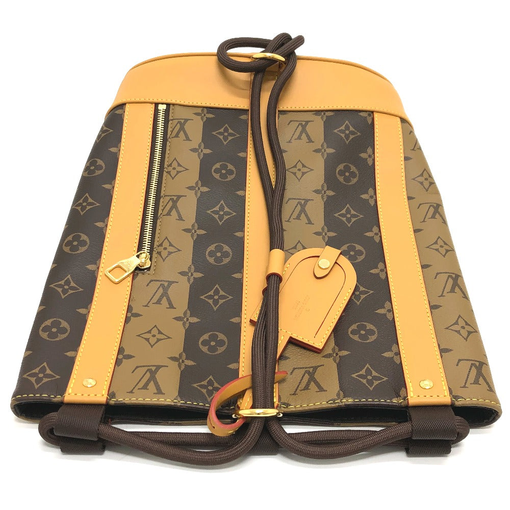 LOUIS VUITTON M45968 Monogram Randonne Messenger Bag, Striped Shoulder Bag, Monogram Canvas, Men's, Brown