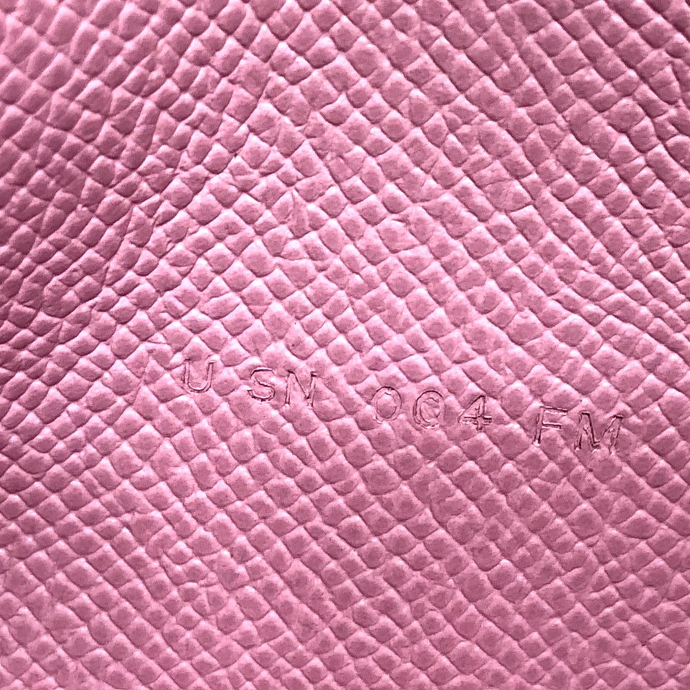 HERMES H hardware, Bearn soufflet bifold long wallet, Epsom leather, women's, Mauve Sylvestre (estimated), pink