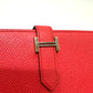 HERMES H hardware, Bearn soufflet bifold long wallet, Epson, women's, Rouge Tomato, red