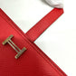 HERMES H hardware, Bearn soufflet bifold long wallet, Epson, women's, Rouge Tomato, red
