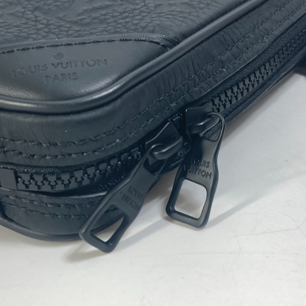 LOUIS VUITTON M53298 Monogram Utility Side Bag, Crossbody Bag, Shoulder Bag, Taurillon, Men's, Black