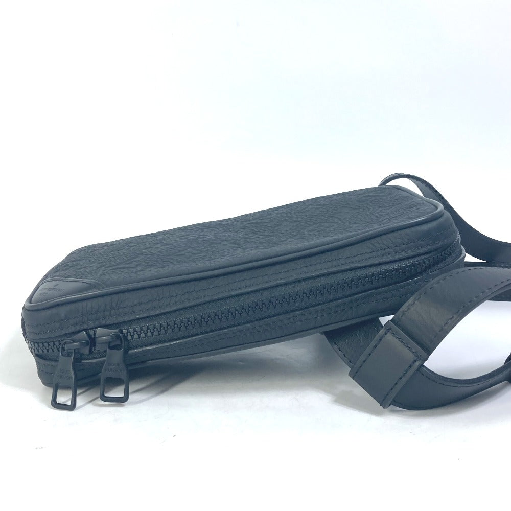 LOUIS VUITTON M53298 Monogram Utility Side Bag, Crossbody Bag, Shoulder Bag, Taurillon, Men's, Black