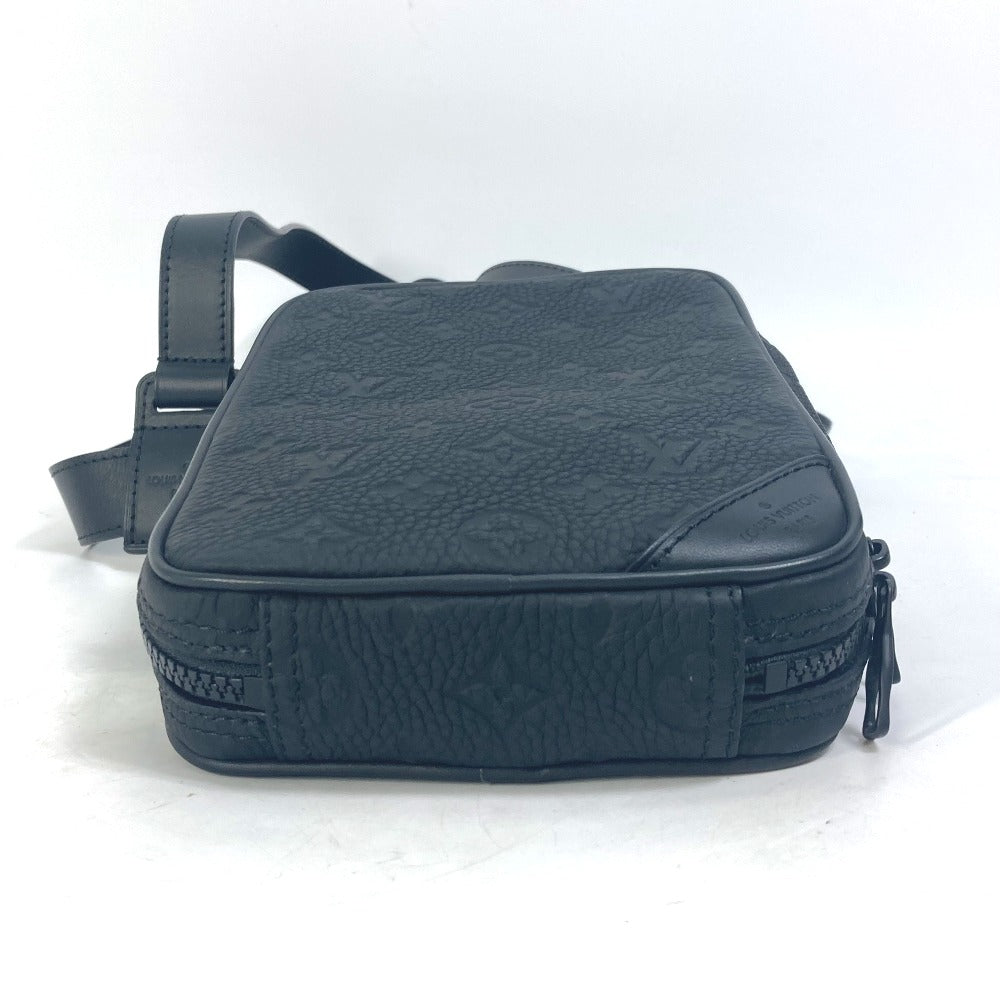 LOUIS VUITTON M53298 Monogram Utility Side Bag, Crossbody Bag, Shoulder Bag, Taurillon, Men's, Black
