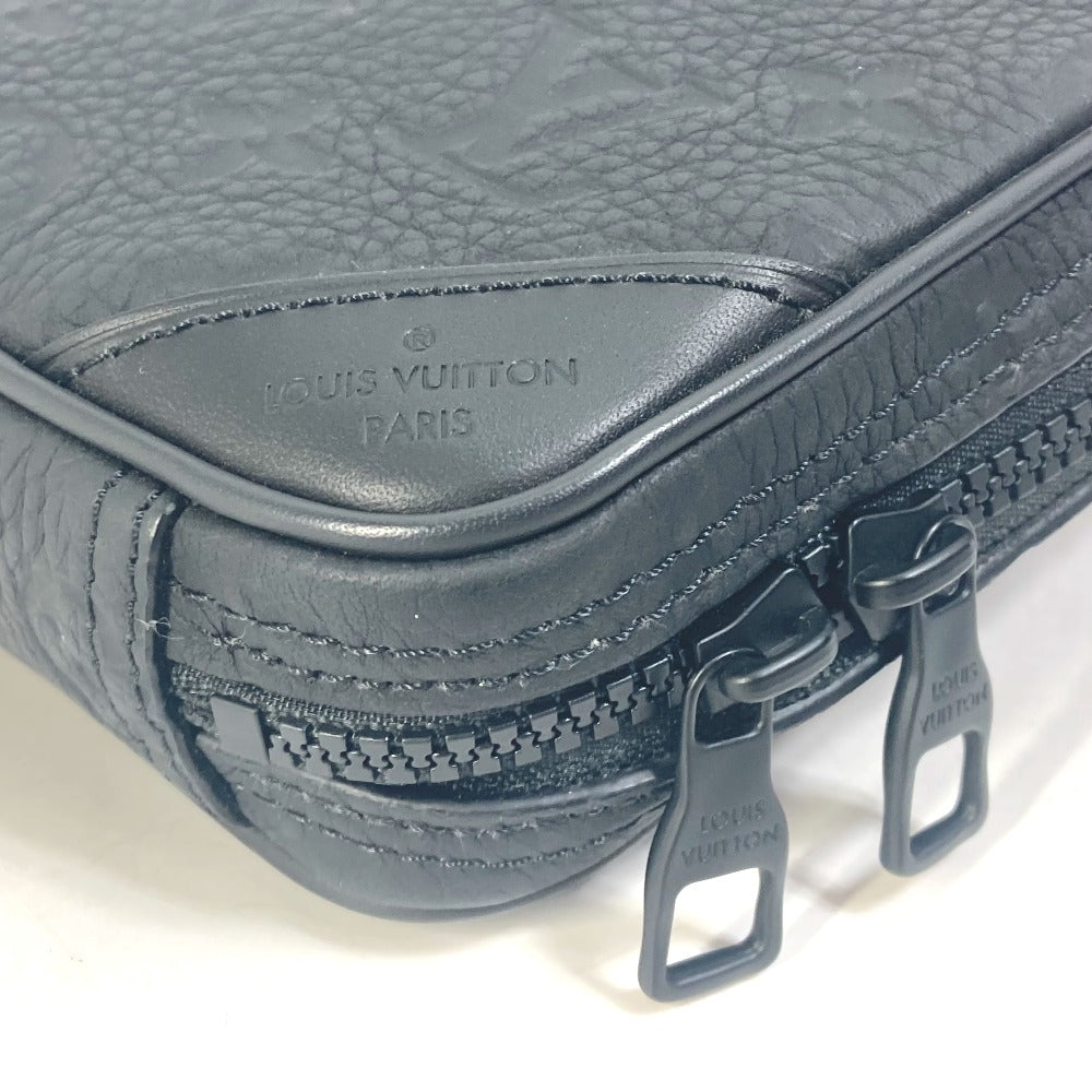 LOUIS VUITTON M53298 Monogram Utility Side Bag, Crossbody Bag, Shoulder Bag, Taurillon, Men's, Black