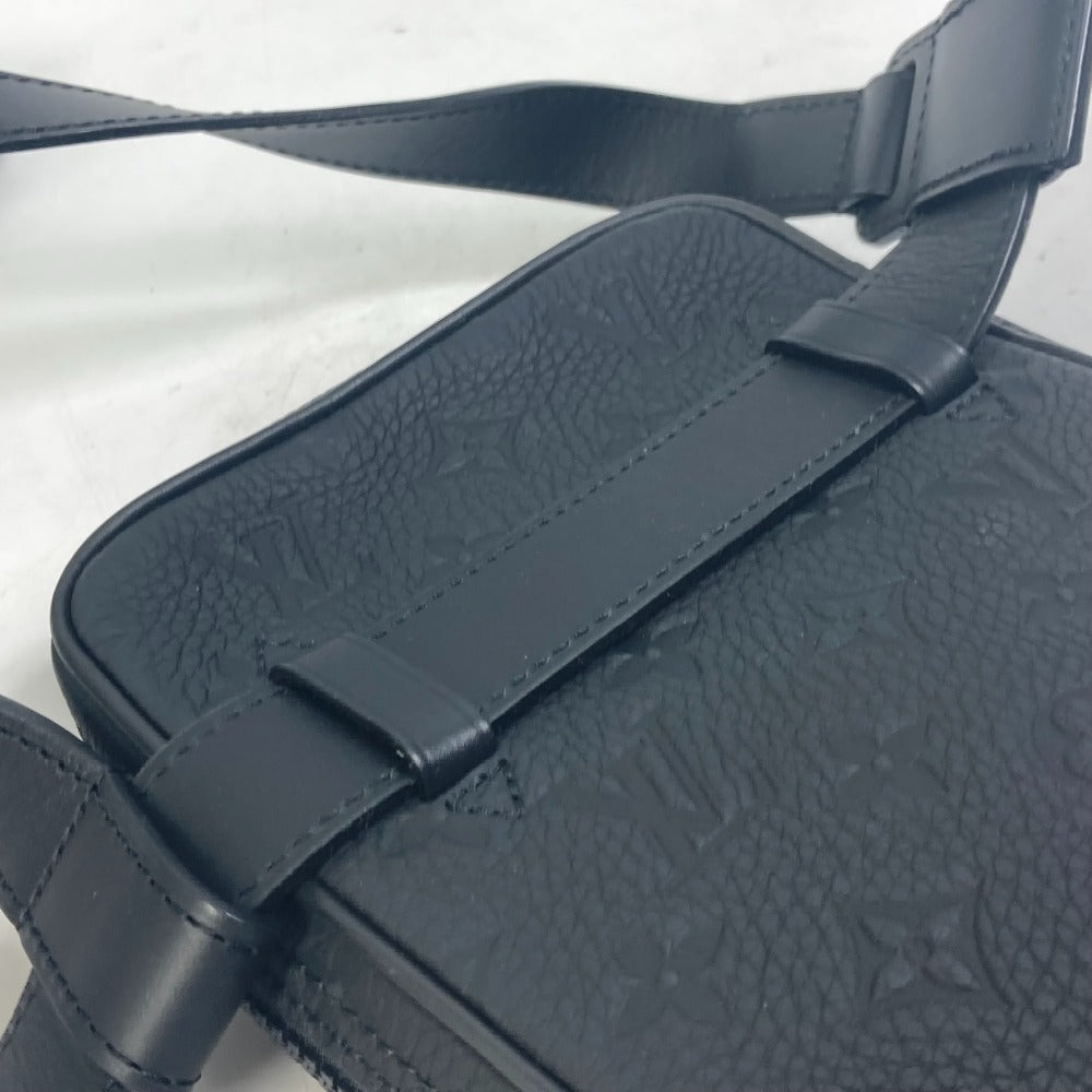 LOUIS VUITTON M53298 Monogram Utility Side Bag, Crossbody Bag, Shoulder Bag, Taurillon, Men's, Black
