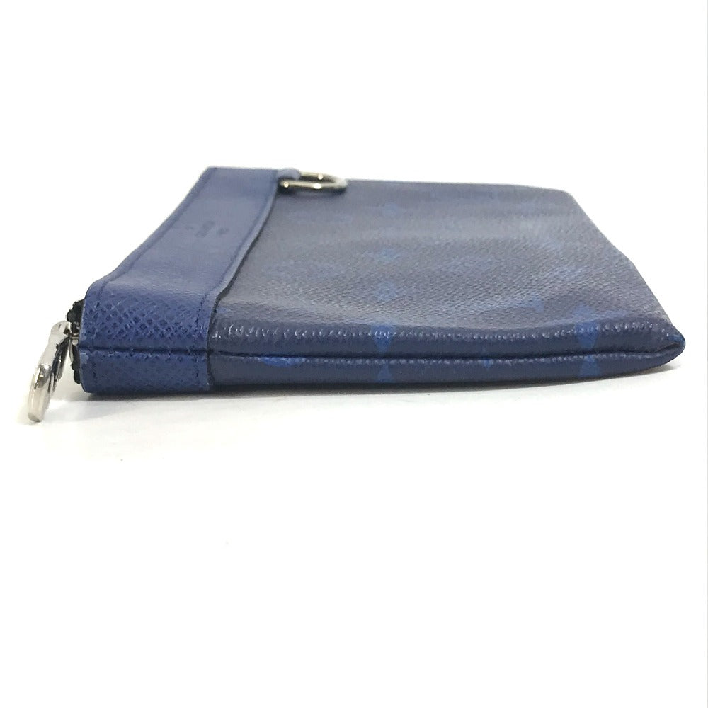 LOUIS VUITTON M30278 Taiga Rama Pochette Discovery PM Clutch Bag, Small Item Pouch, Leather, Men's, Blue