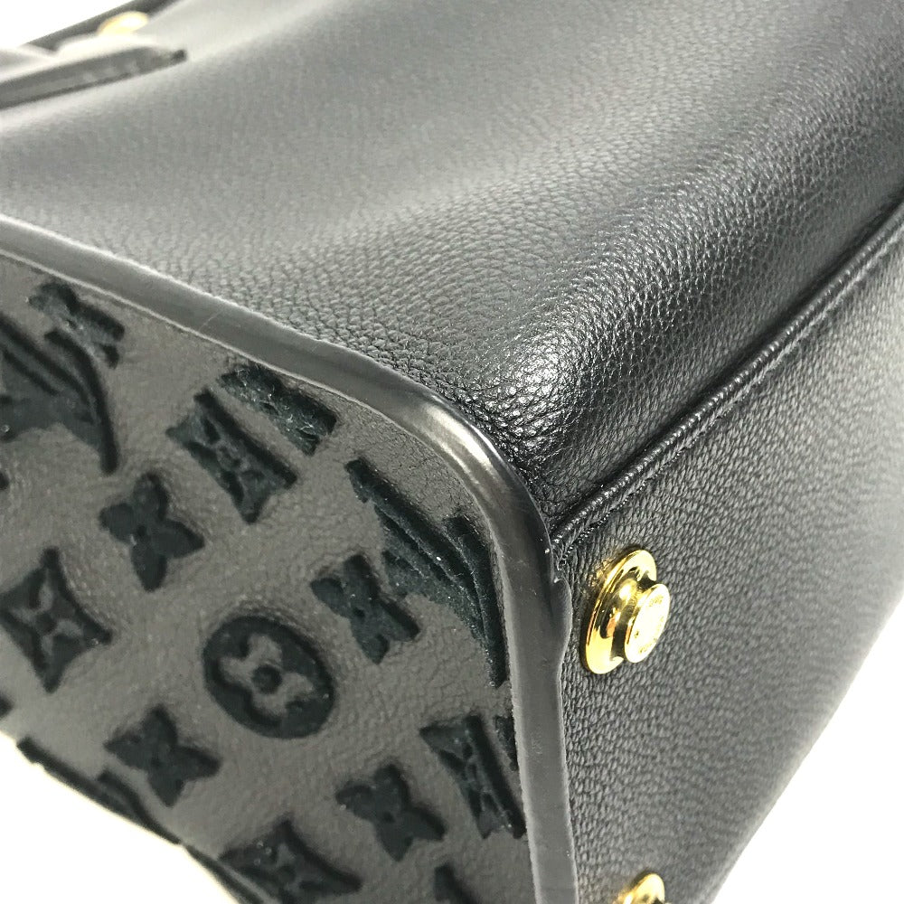 LOUIS VUITTON M53826 モノグラムタフタージュ LVロゴ オンマイサイドMM カバン 2WAY トートバッグ 肩掛け ショルダーバッグ ハンドバッグ レザー レディース ブラック