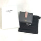 CELINE 10H263BRU.10GV バイカラー スモール ストラップ ウォレット コンパクト 3つ折り財布 レザー レディース グレー×ピンク