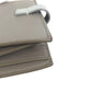 CELINE 10B643BRU.10PI Two-Tone Medium Strap Wallet, Tri-fold Leather, Women's, Pebble/Mineral Gray x Light Blue