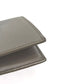 CELINE 10B643BRU.10PI Two-Tone Medium Strap Wallet, Tri-fold Leather, Women's, Pebble/Mineral Gray x Light Blue