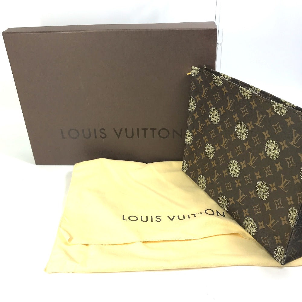 LOUIS VUITTON M41513 Monogram Christopher Nemeth Rope Pochette Voyage Clutch Bag in Monogram Canvas, Brown, for Men