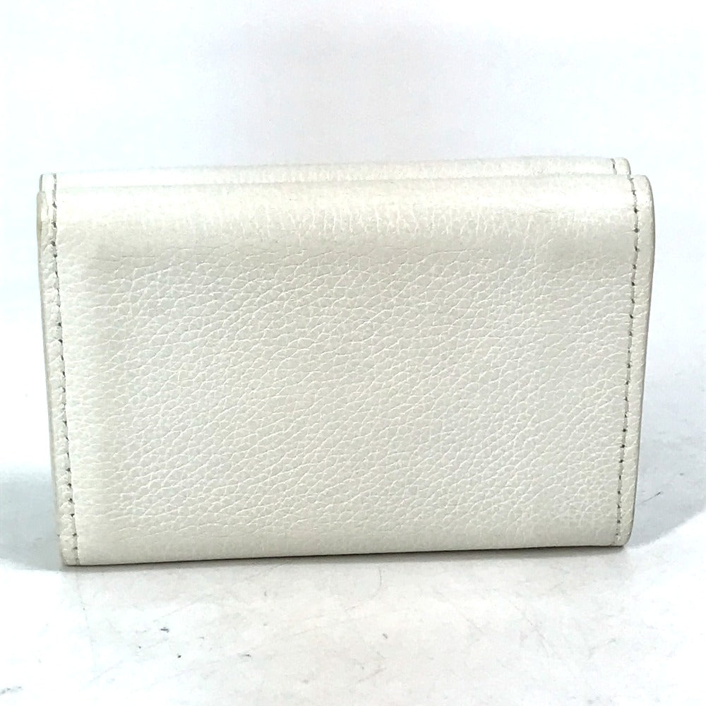 LOUIS VUITTON M68482 Portefeuille Lock Mini Compact Wallet, Tri-fold Leather, Women's, White