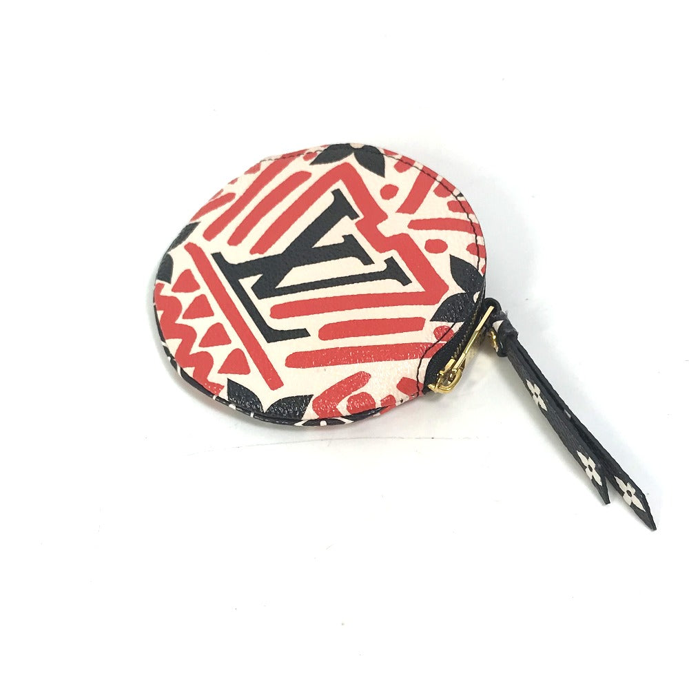 LOUIS VUITTON M69505 LV Crafty Porte Monnaie Long Round Coin Purse in Monogram Canvas, Women's, Red, White, and Black