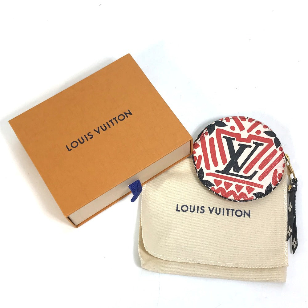 LOUIS VUITTON M69505 LV Crafty Porte Monnaie Long Round Coin Purse in Monogram Canvas, Women's, Red, White, and Black