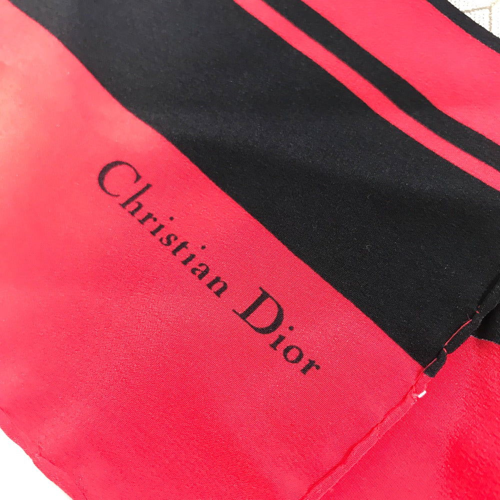 Dior Honeycomb Print Silk Handkerchief Scarf for Women, Beige, Red, and Black