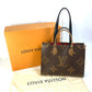 LOUIS VUITTON M45321 Monogram Giant On the Go MM 2-Way Shoulder Bag/Tote Bag in Monogram Giant Canvas, Brown