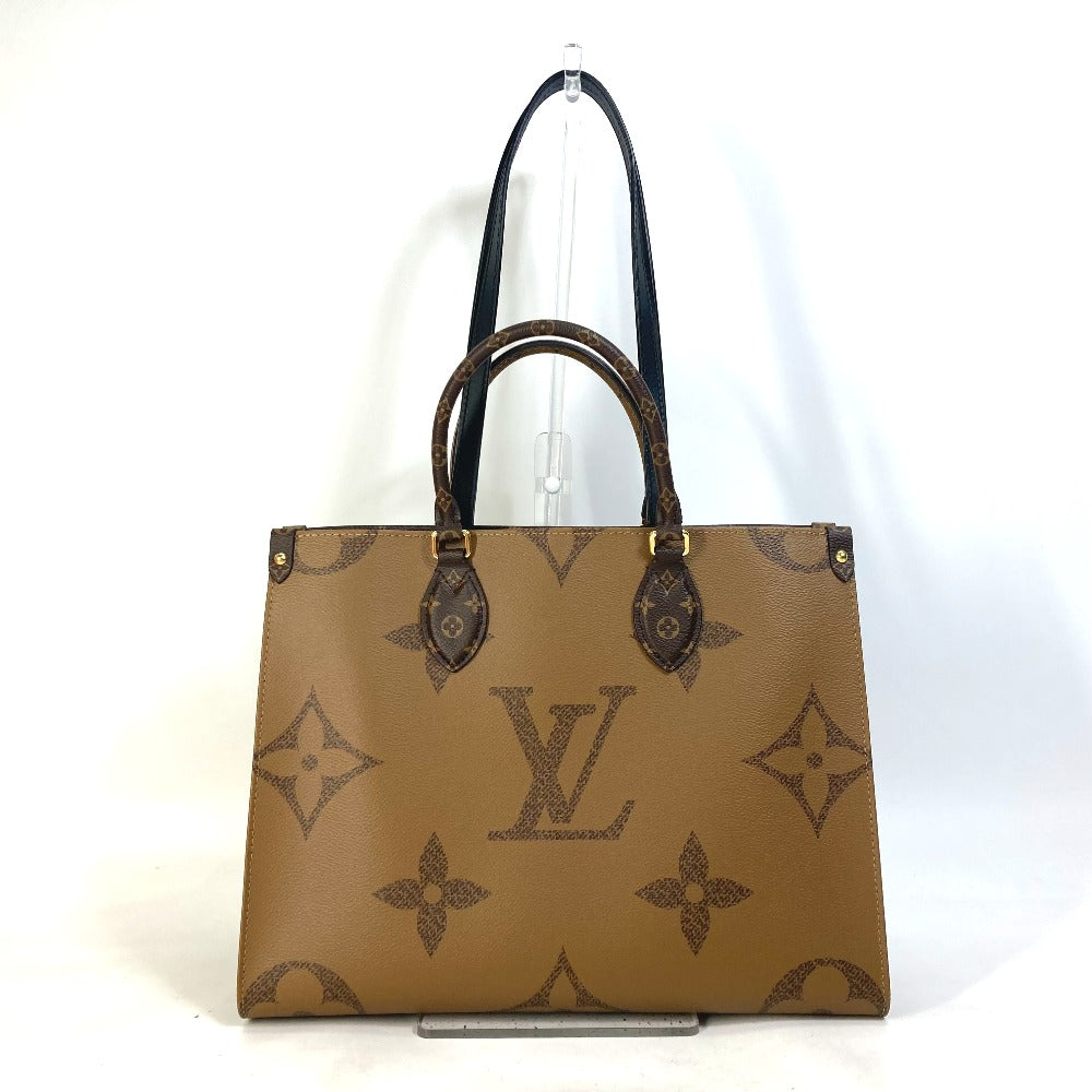 LOUIS VUITTON M45321 Monogram Giant On the Go MM 2-Way Shoulder Bag/Tote Bag in Monogram Giant Canvas, Brown