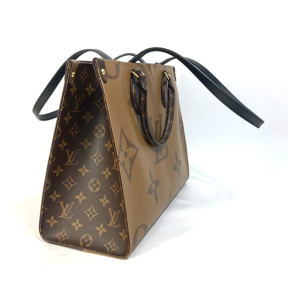 LOUIS VUITTON M45321 Monogram Giant On the Go MM 2-Way Shoulder Bag/Tote Bag in Monogram Giant Canvas, Brown