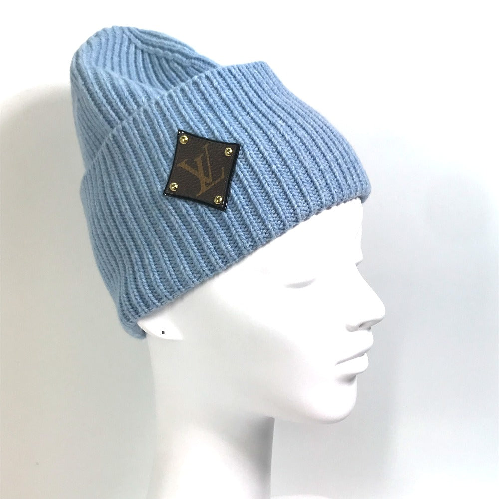 LOUIS VUITTON M76710 Monogram Bonnet LV Hat Beanie Knit Cap Wool Men's Blue