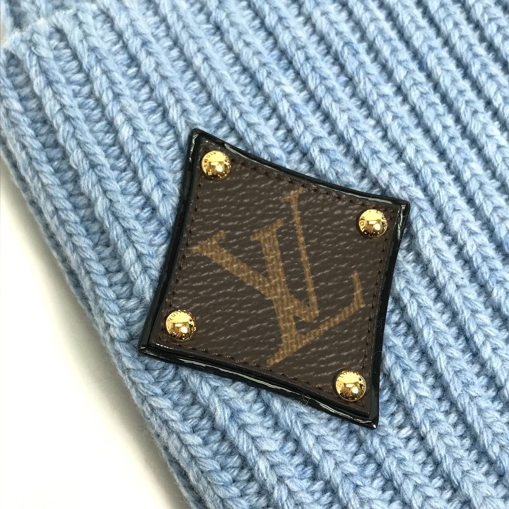 LOUIS VUITTON M76710 Monogram Bonnet LV Hat Beanie Knit Cap Wool Men's Blue