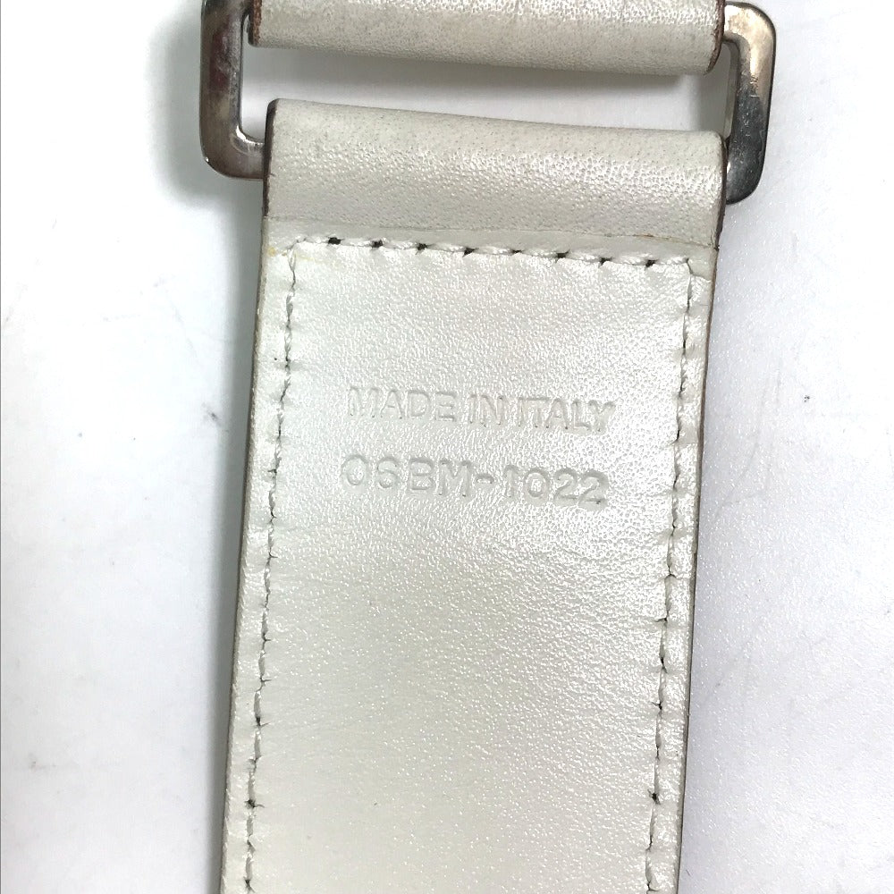 Christian Dior サドルバッグ ウエストポーチ ポーチ ウエストバッグ レザー レディース ホワイト