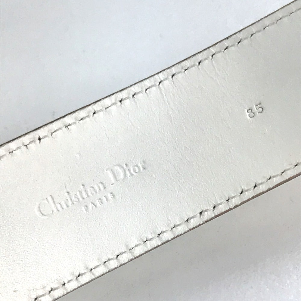 Christian Dior サドルバッグ ウエストポーチ ポーチ ウエストバッグ レザー レディース ホワイト